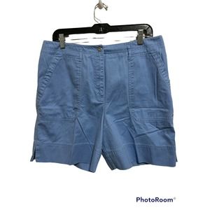 Ralph Lauren Shorts Women's Size 14 Blue hi-waisted Slant Pocket